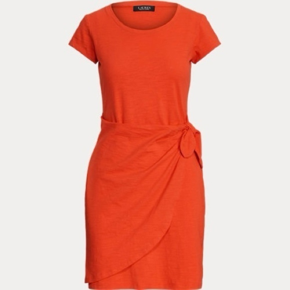 Lauren Ralph Lauren Jersey Cap-Sleeve Dress
Orange Tie Front TShirt Dress Cotton